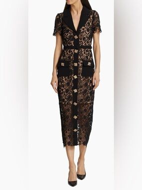 Self-Portrait Magnolia Lace Midi-Dress Size 4 NWOT